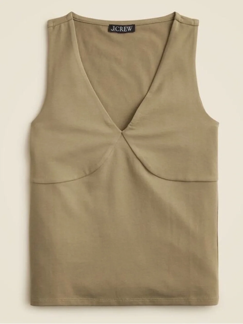 J. Crew Stretch Cotton-Blend V-Neck Top